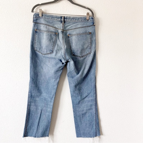 Acne Studios Men’s Max LT Vintage Light Wash Denim Jeans with Raw Hem - Picture 5 of 7